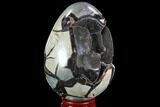 Septarian Dragon Egg Geode - Black Crystals #88510-3